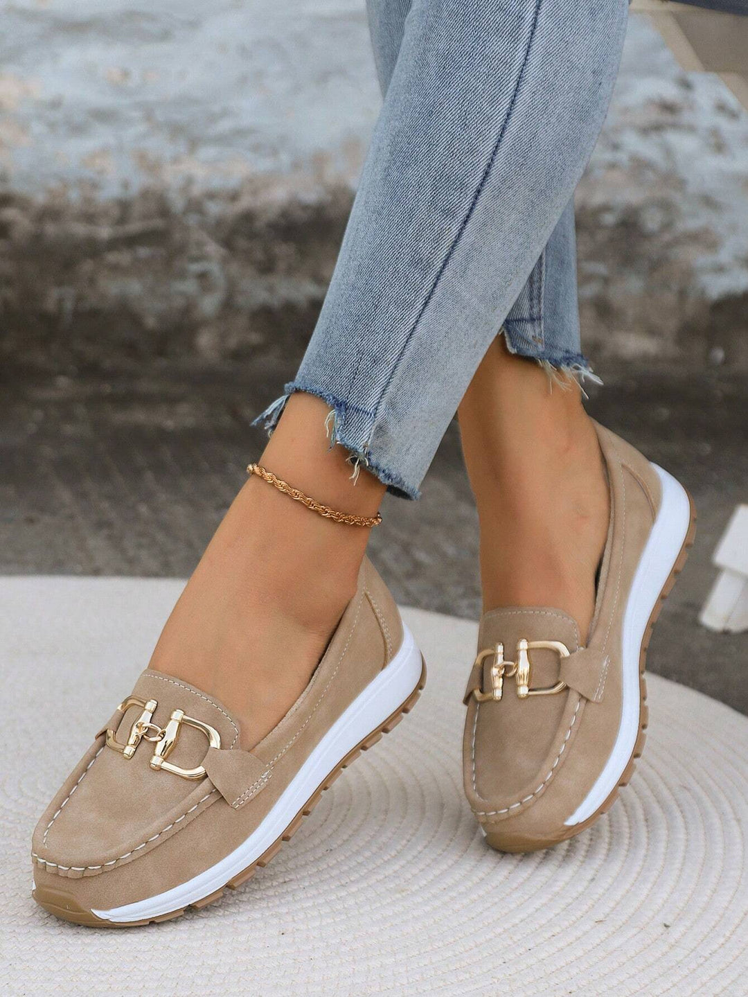 Ellie Flat Buckle Loafers