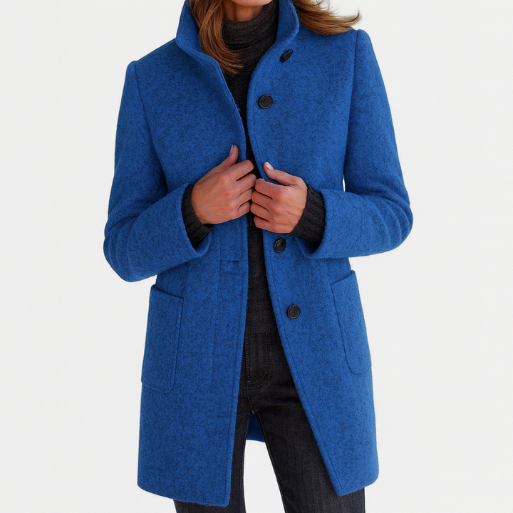 Megan High Collar Jacket in Wool Blend